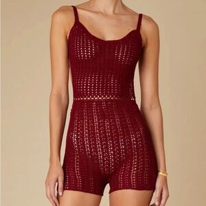 NWT Savannah Morrow Leo Romper in Ruby